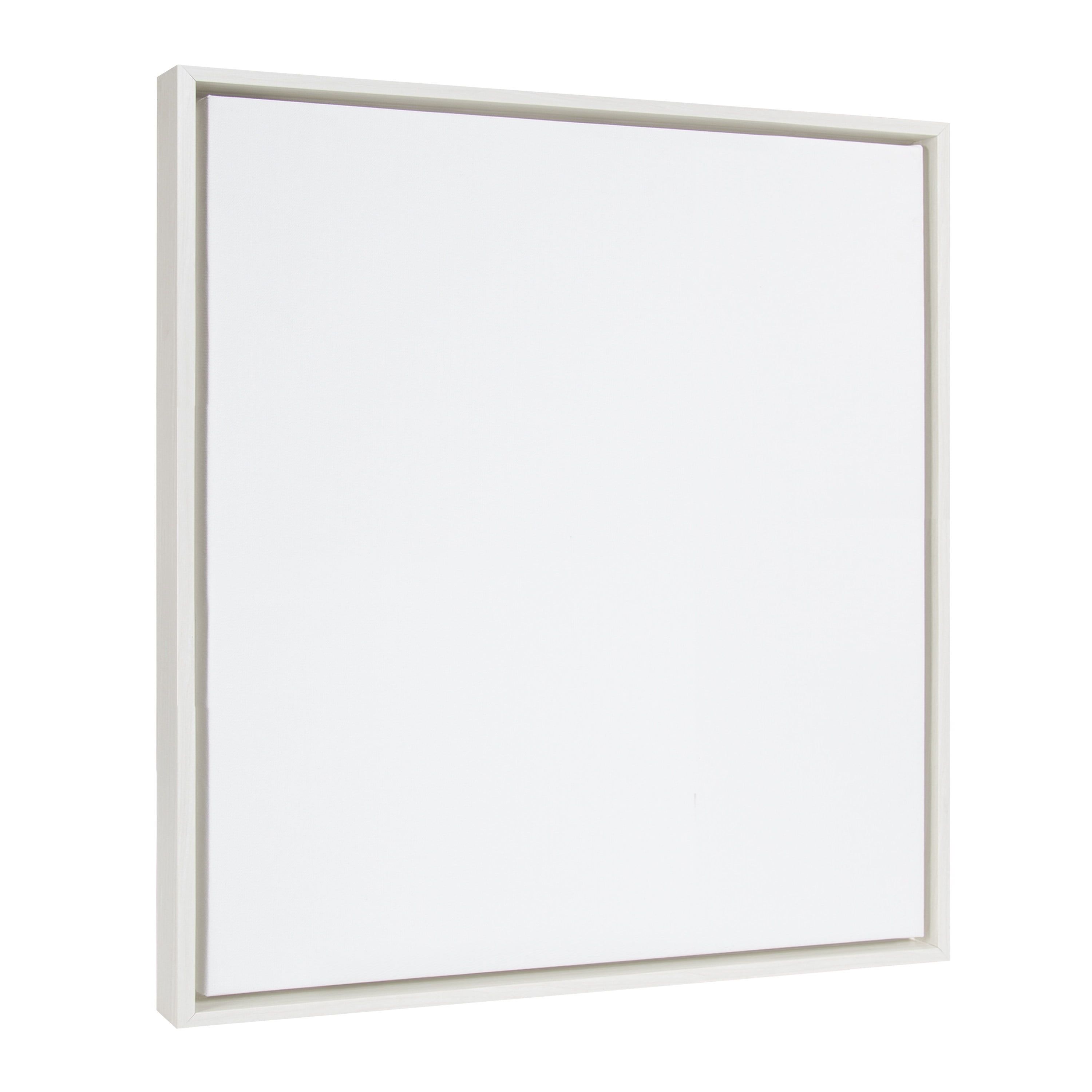 White Framed Canvas Wall Art for Painting, 22x22