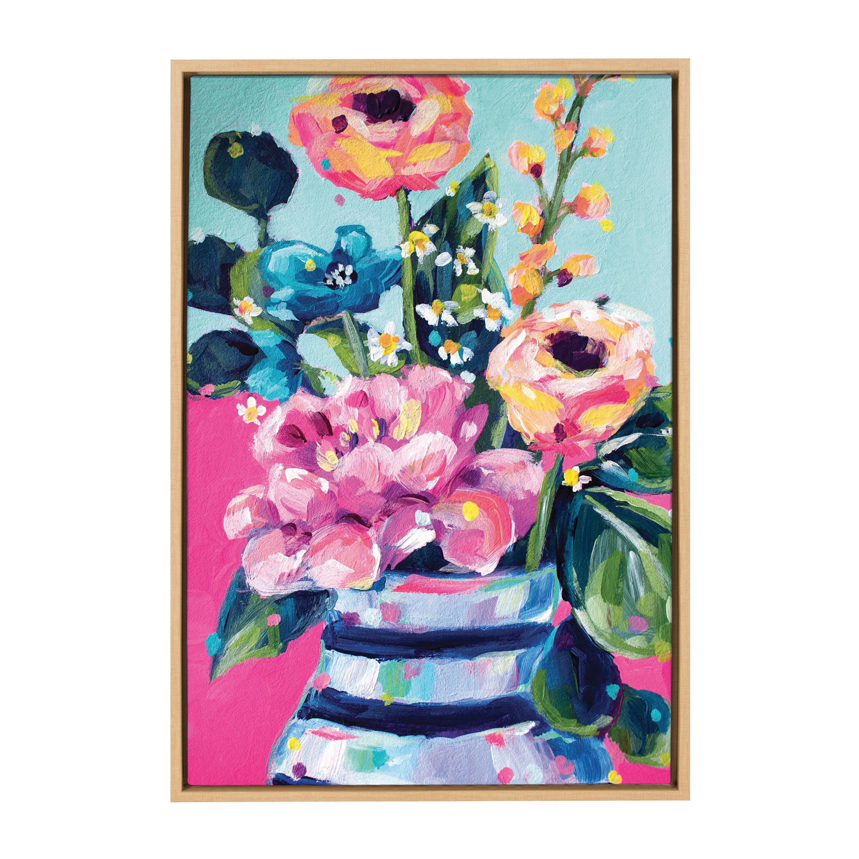 Miss Mabel's Summer Bouquet Multicolored Floral Canvas Art