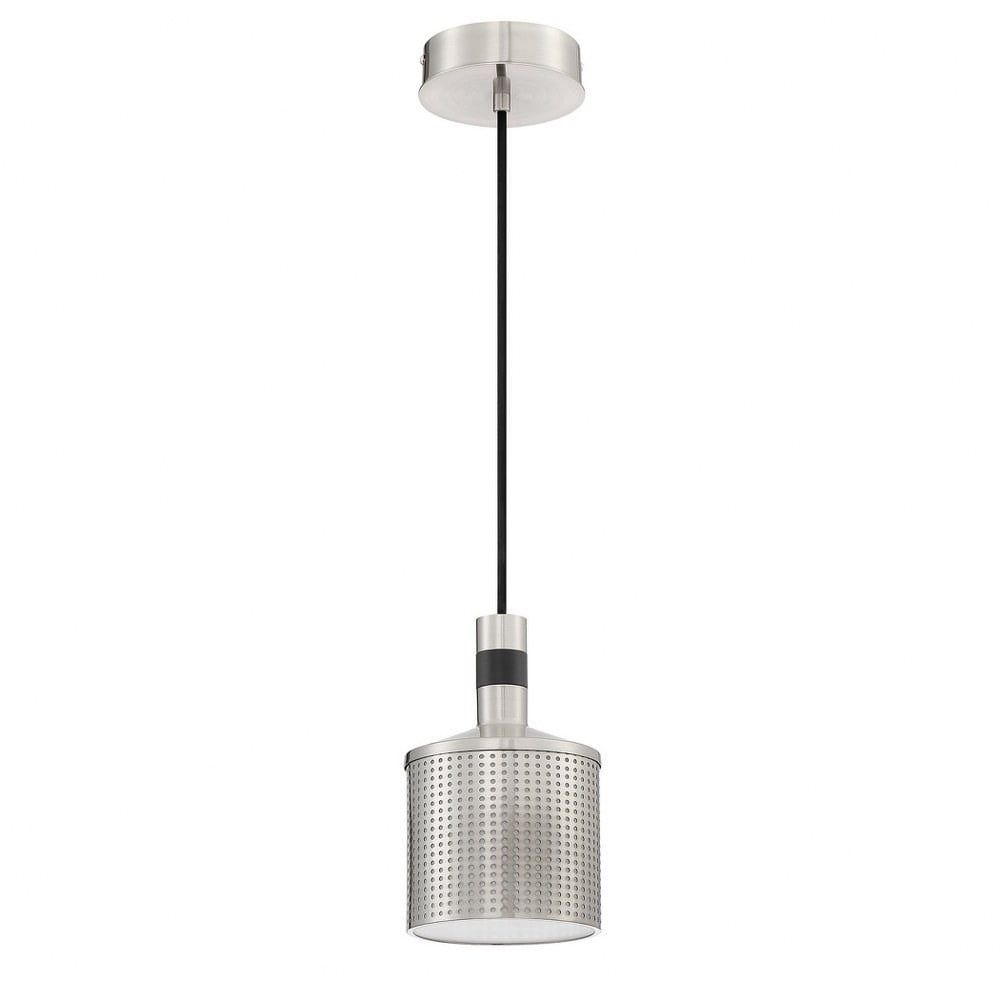 Axis Satin Nickel Mini Drum Pendant Light