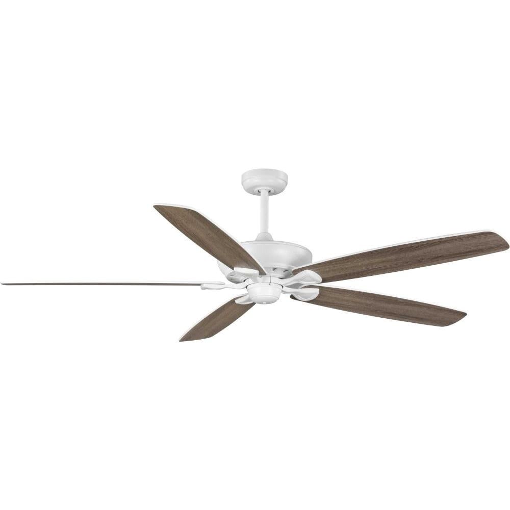 Kennedale 72" Satin White Ceiling Fan with Reversible Driftwood Blades