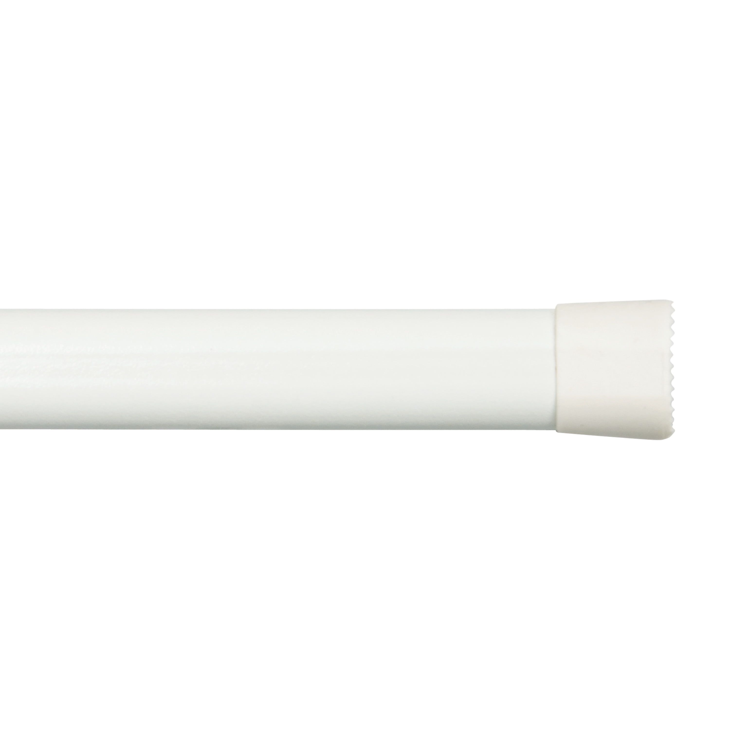 White Adjustable Enamel Tension Rod, 22-36 Inches