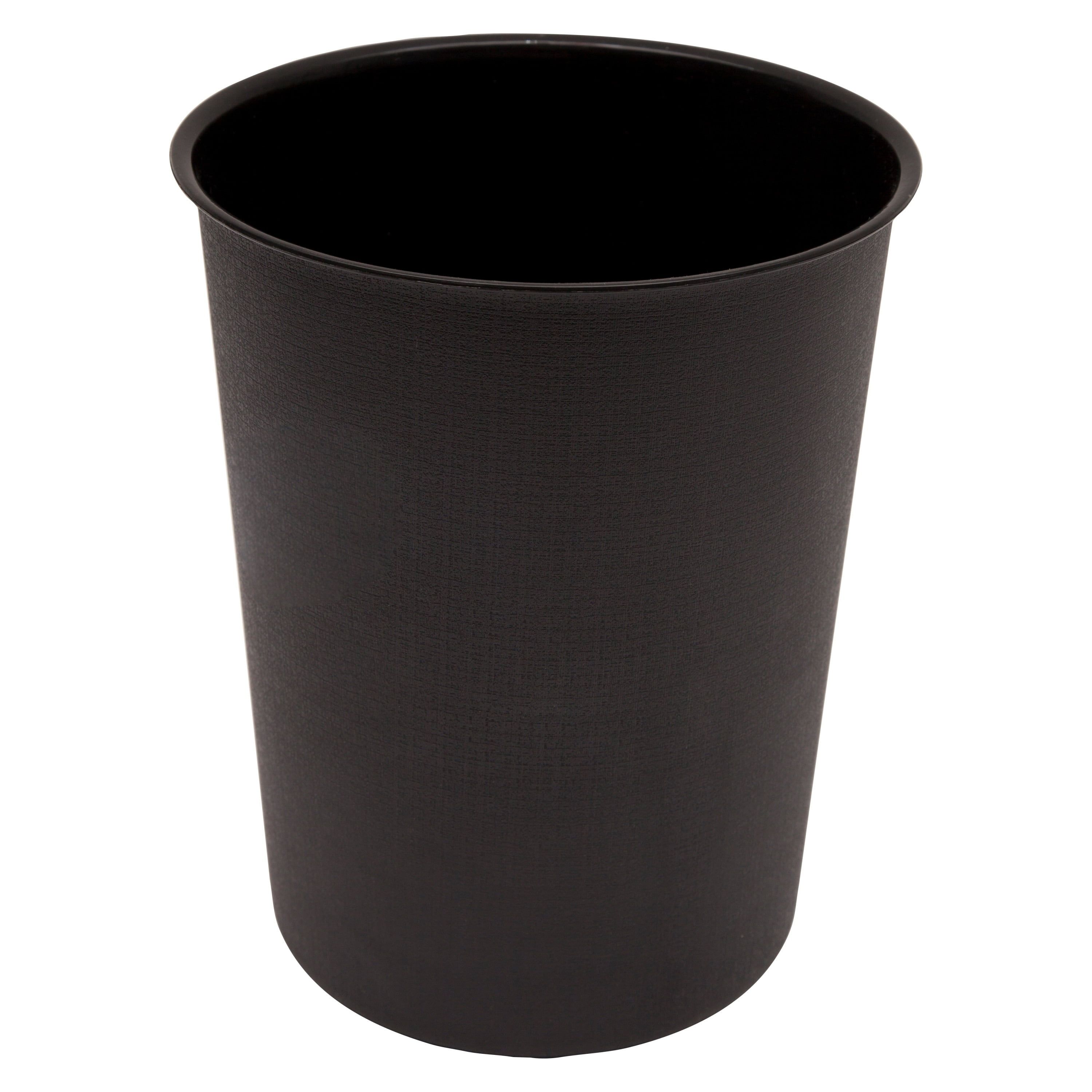 Kenney Black Plastic Waste Basket for Home or Office