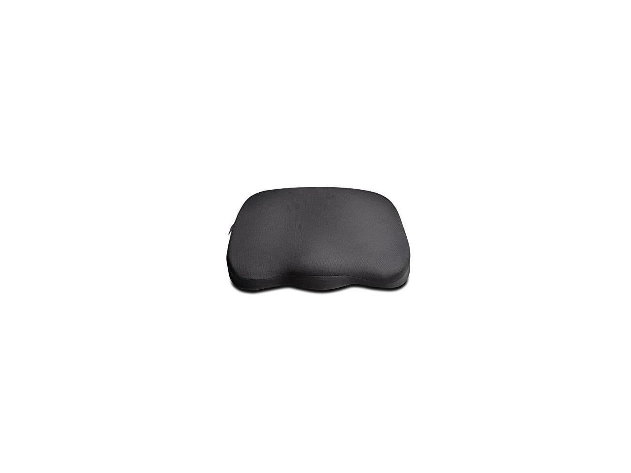 Black Ergonomic Memory Foam Seat Cushion with Removable Cover