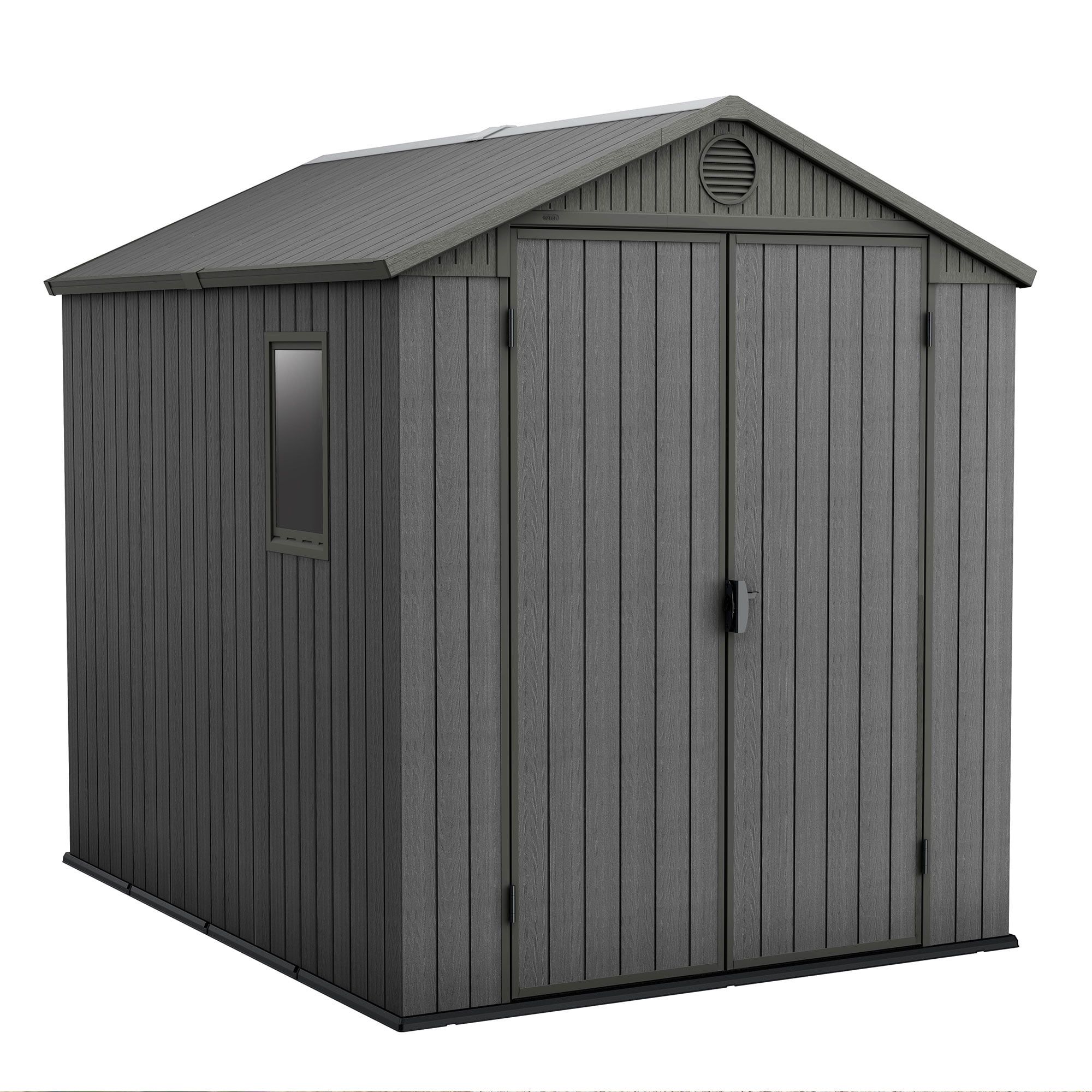 Graphite 6' x 8' Outdoor Storage Shed with Windows