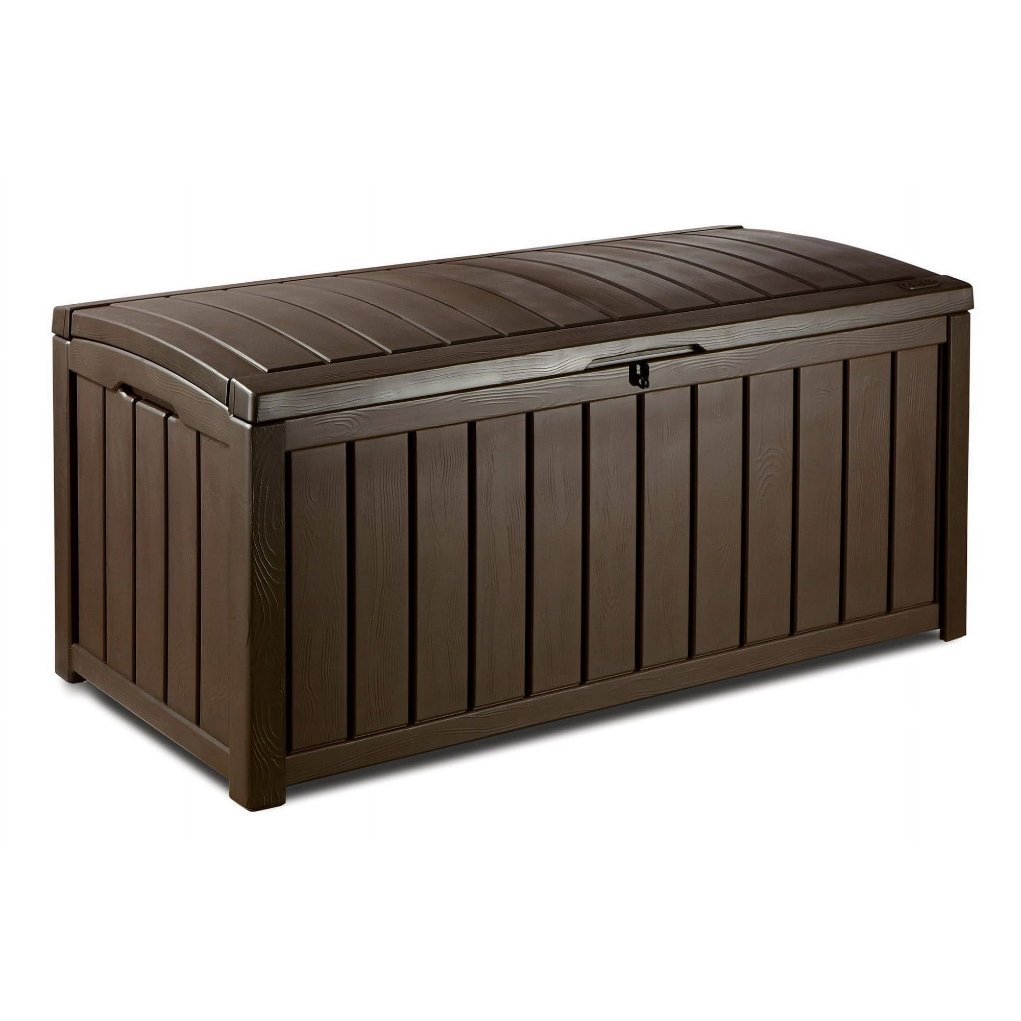 Brown Lockable Plastic 101 Gallon Deck Storage Box