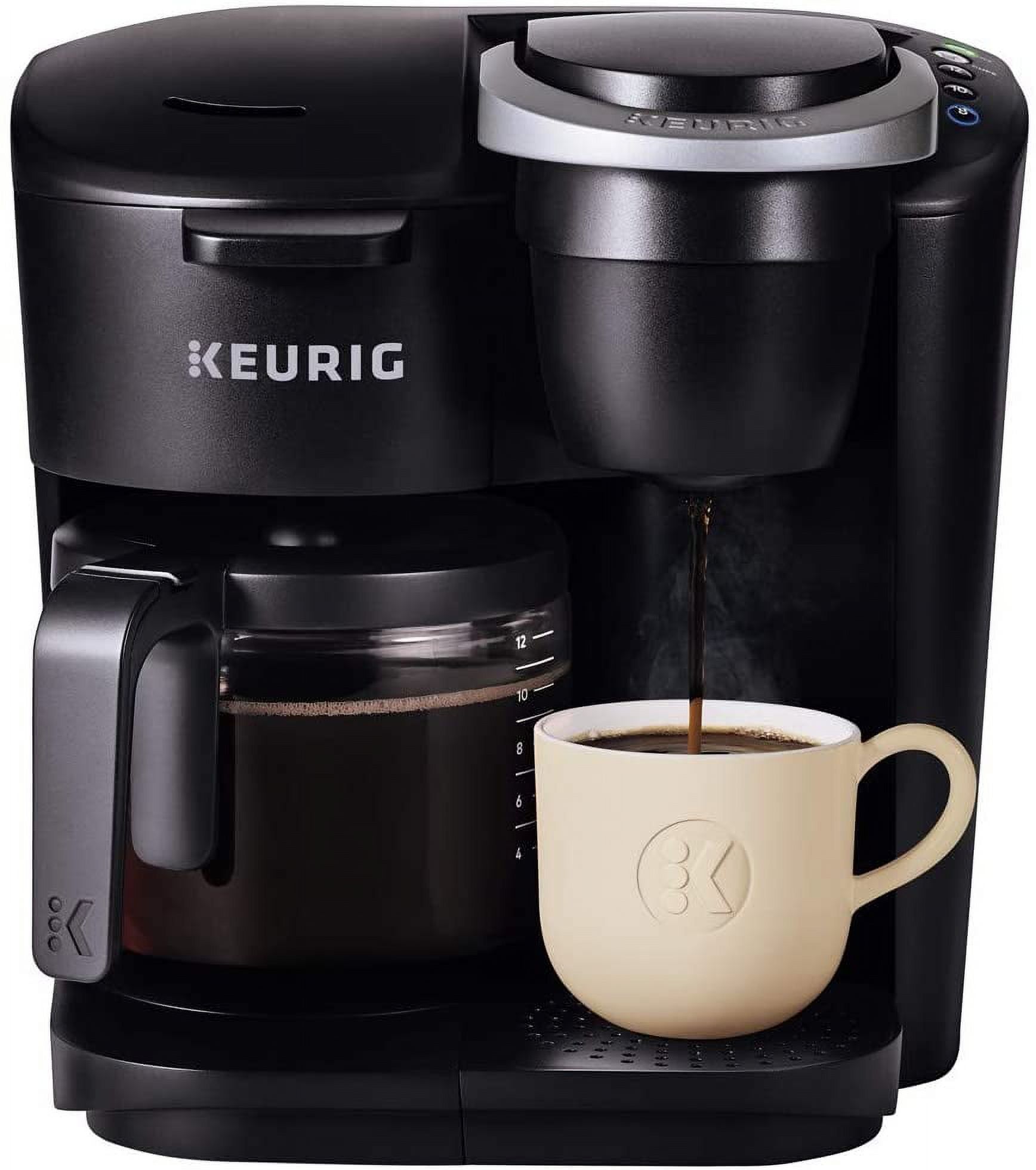 K-Duo Black Single Serve and Carafe Coffee Maker