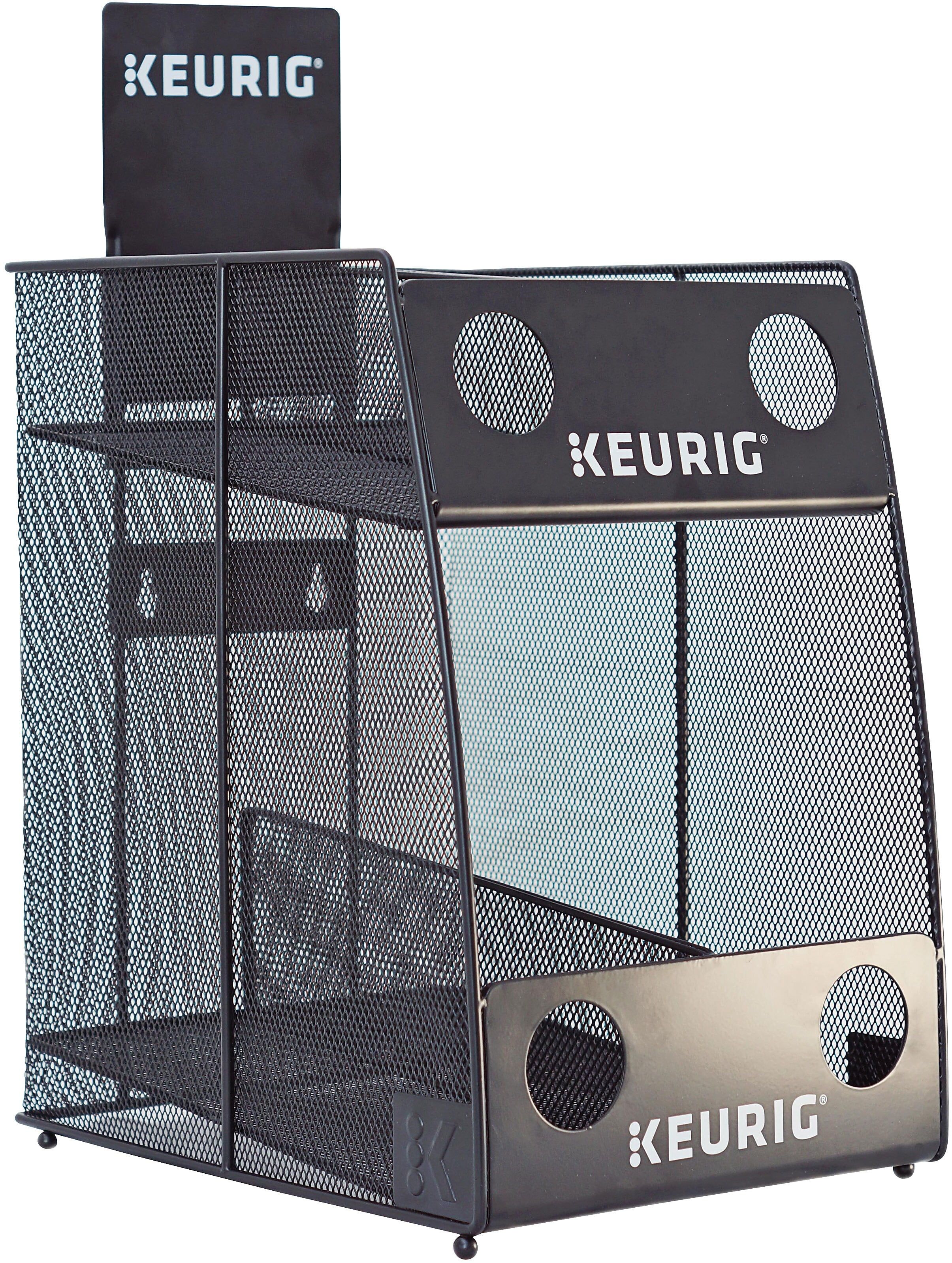 Sleek Black Metal Mesh K-Cup Pod Storage Display Rack