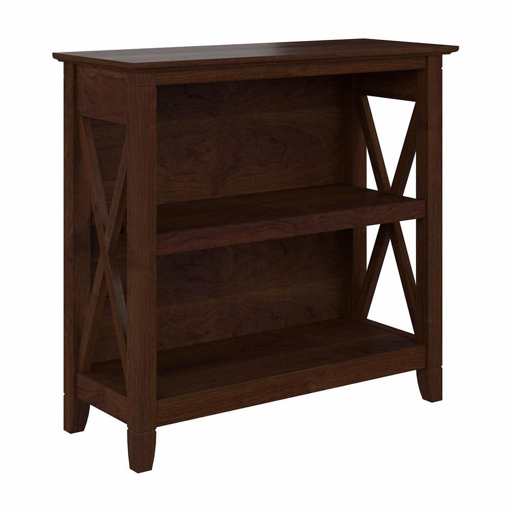 Key West Transitional Bing Cherry Compact 2-Shelf Bookcase