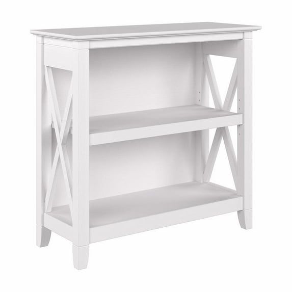 Pure White Oak Adjustable 2 Shelf Bookcase
