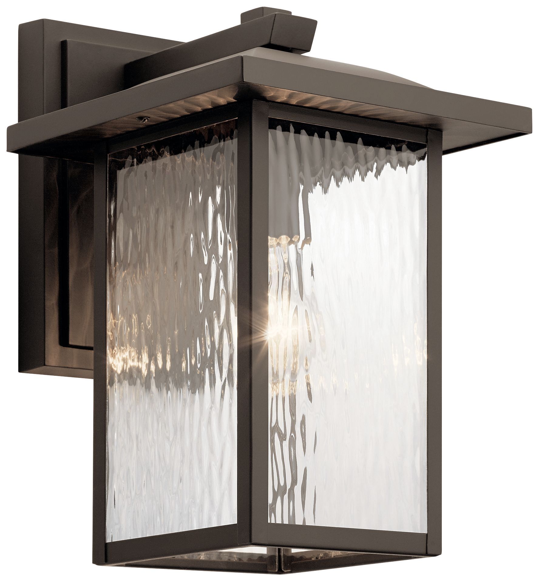 Bronze 13.25" Outdoor Wall Lantern with Clear Glass