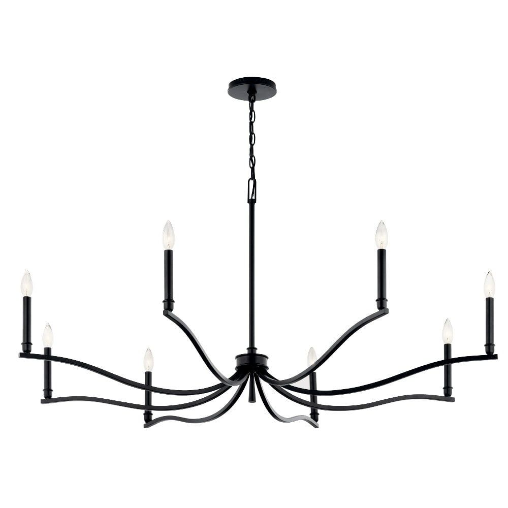 Malene Black 8-Light Taper Candle Style Chandelier