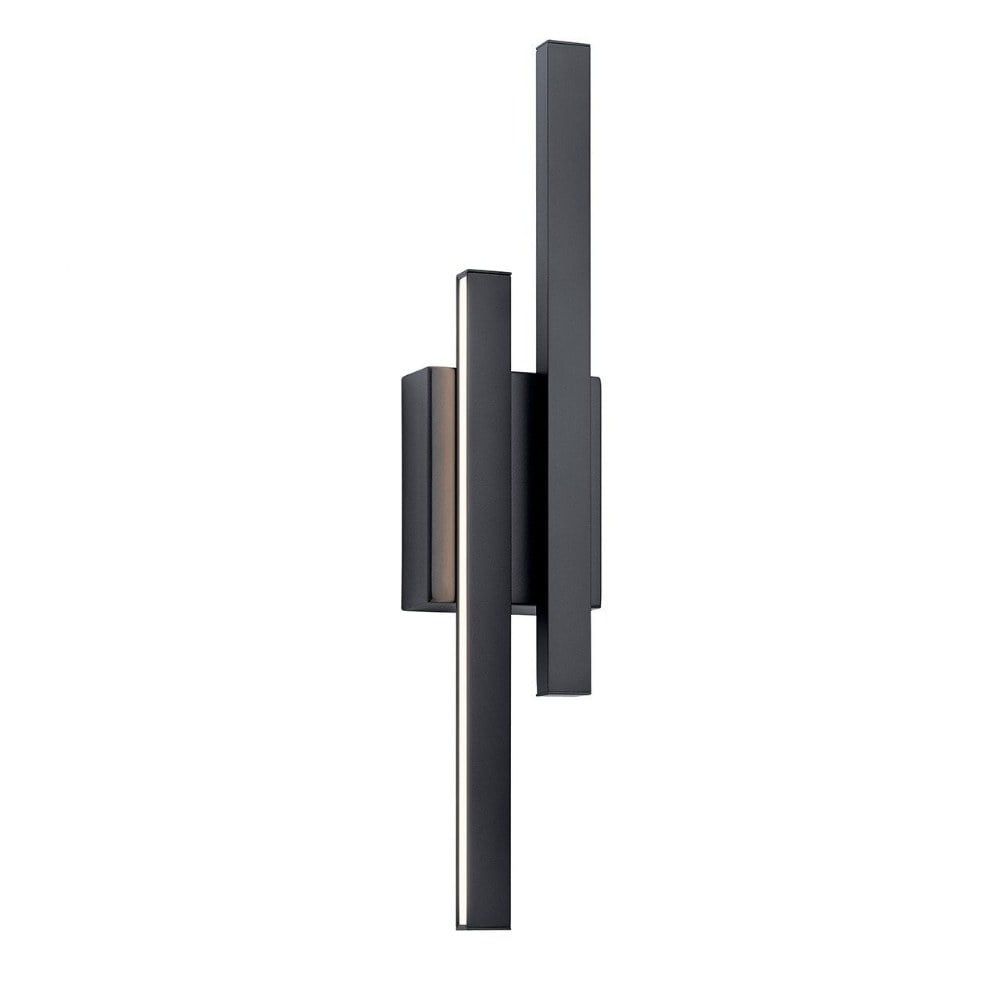 Idril Matte Black Etched Acrylic 2-Light LED Wall Sconce