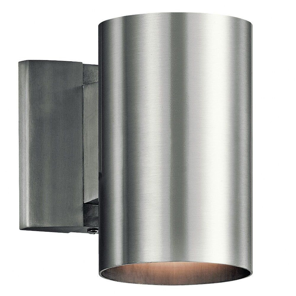 Brushed Aluminum Modern Cylinder Wall Sconce