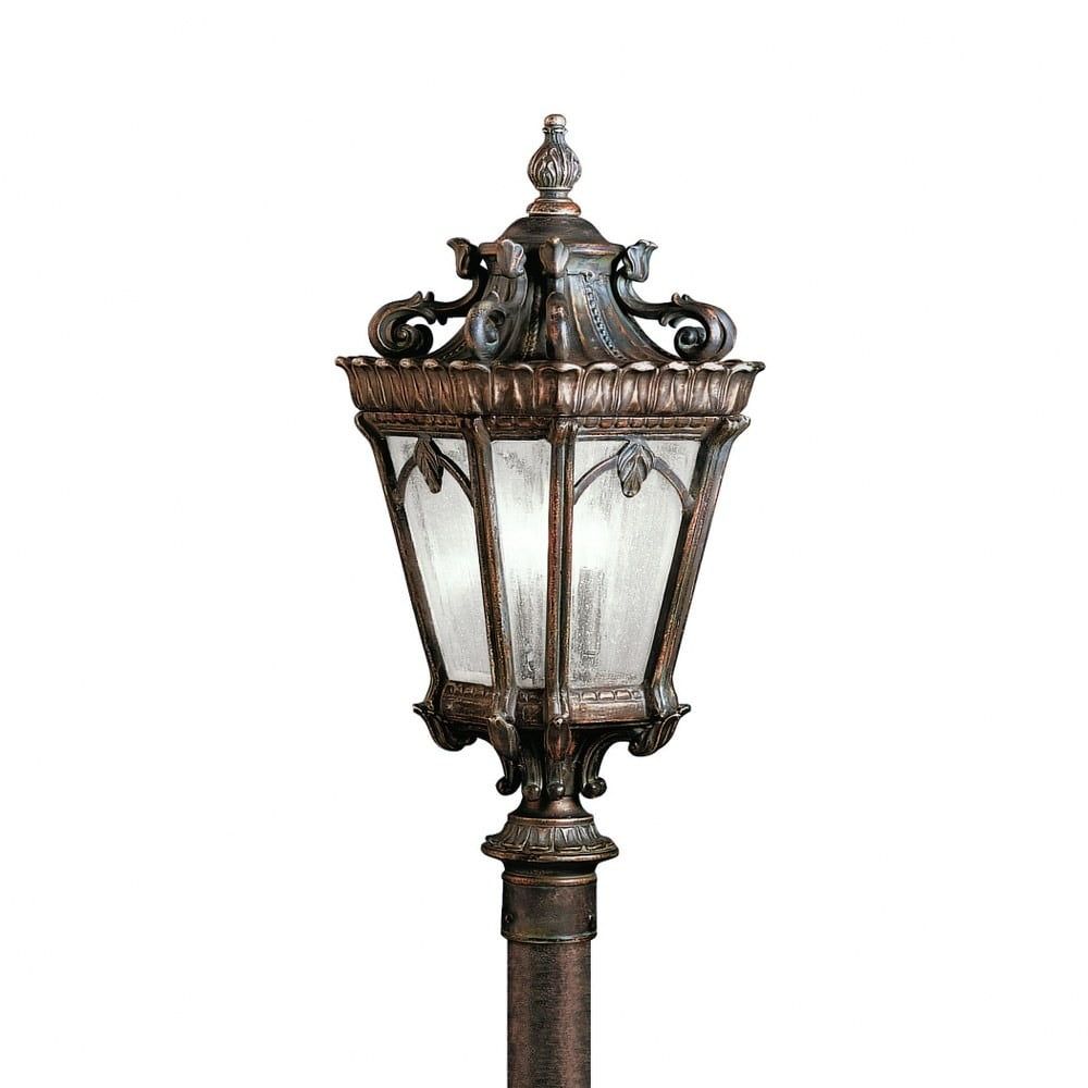 Londonderry 27" Traditional Outdoor Post Light with Seeded Glass