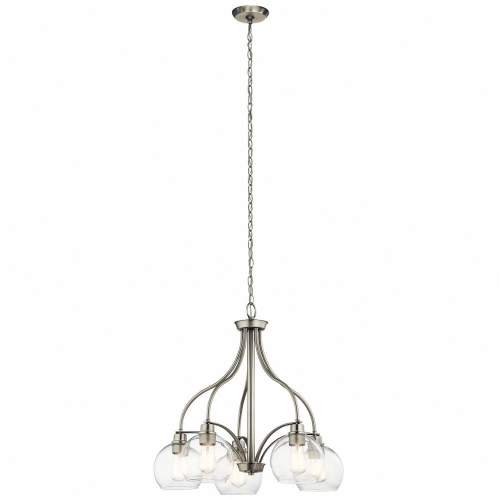 Harmony Transitional 5-Light Globe Chandelier in Distressed Bronze