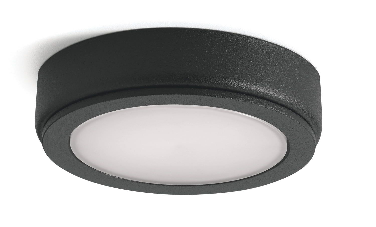 Sleek Textured Black 2.75" LED Bathroom Ceiling Light, Modern