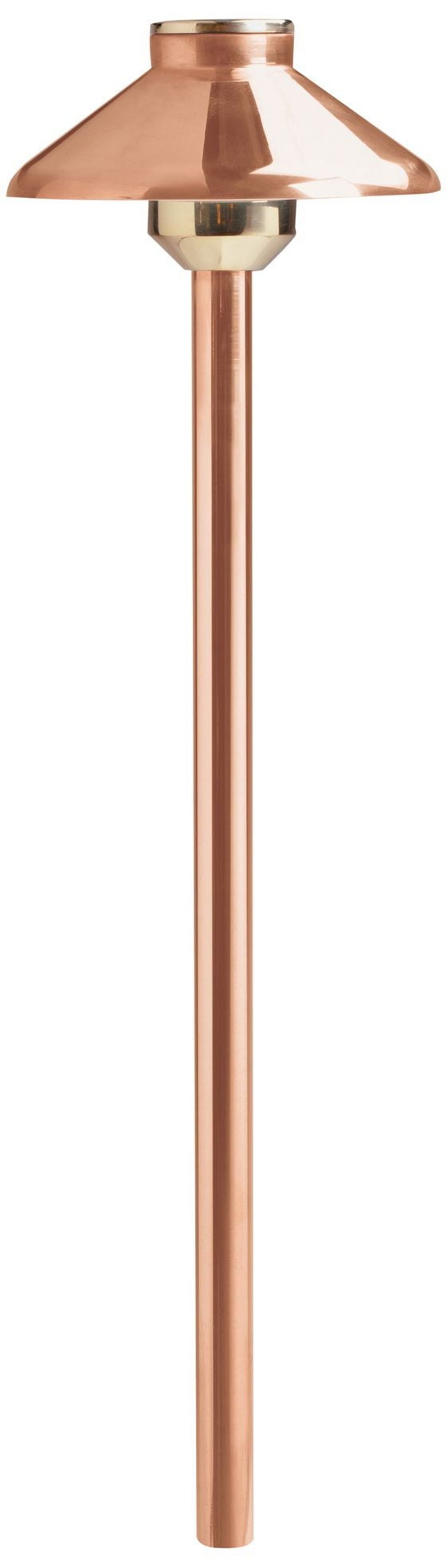 Copper LED Pathway Light with Stepped Dome Design