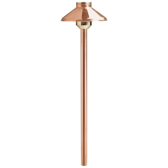 Copper LED Pathway Light with Stepped Dome Design