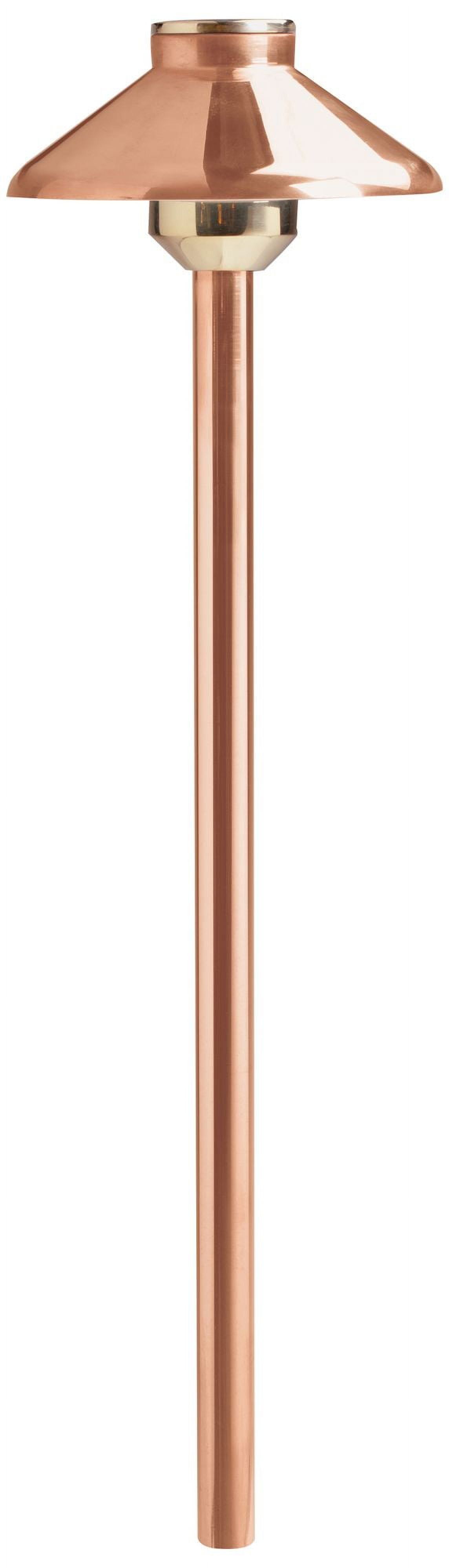 Copper LED Pathway Light with Stepped Dome Design