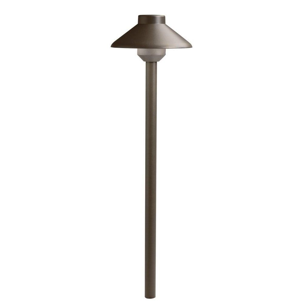 15-Inch Distressed Bronze LED Pathway Light with Aluminum Construction
