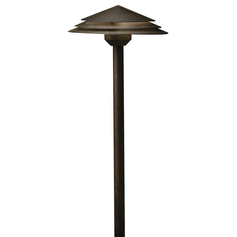 Utilitarian Black LED Pathway Floor Light 8"x21"