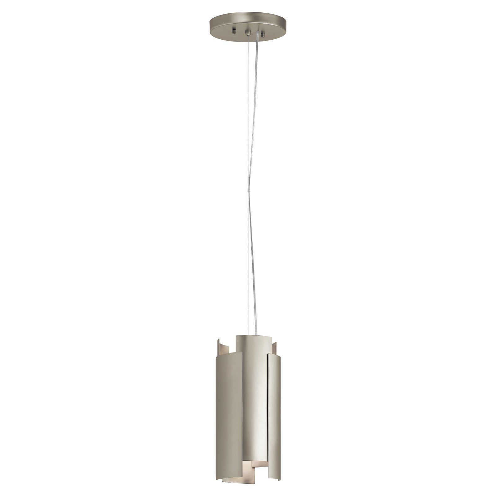 Moderne Satin Nickel LED Mini Pendant Light