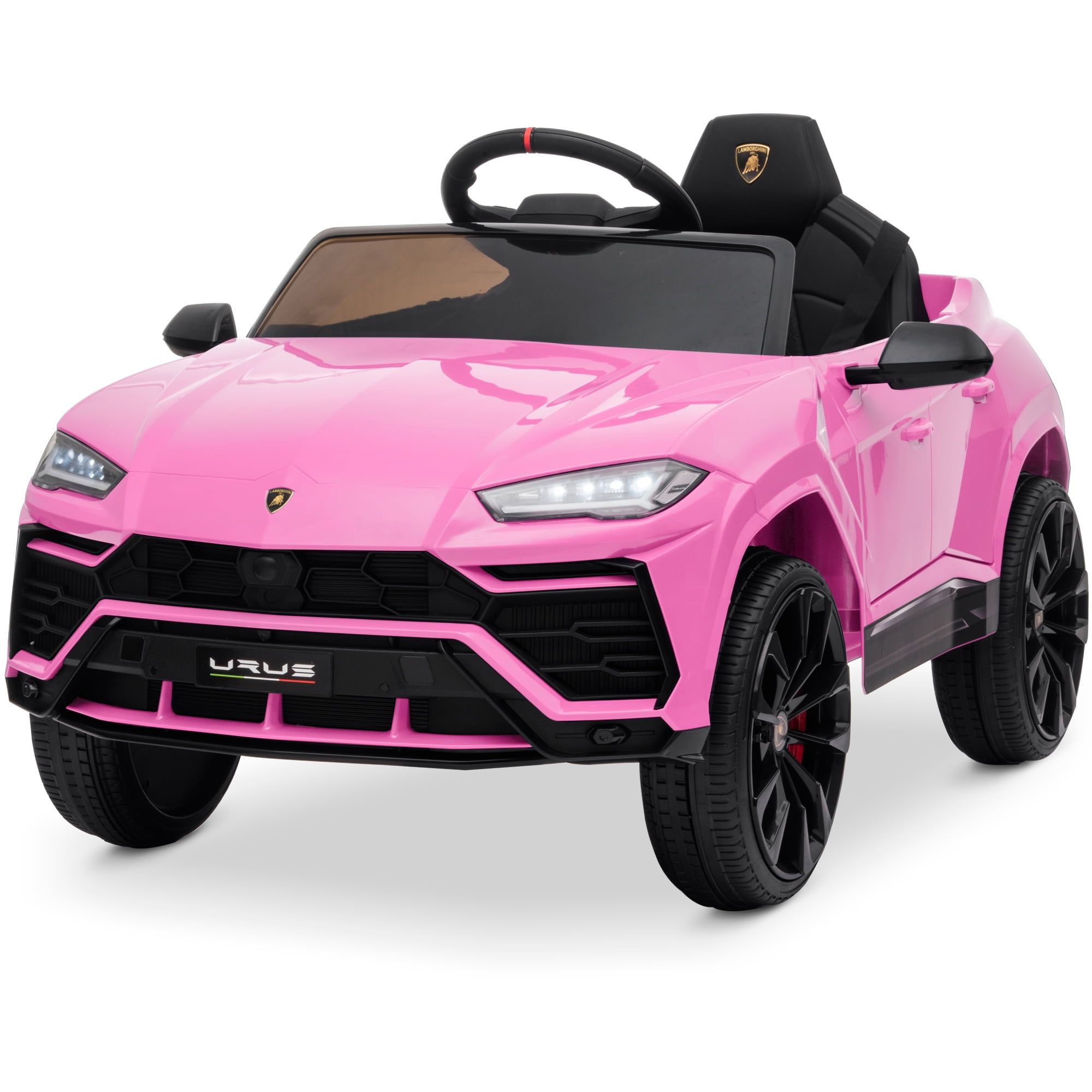 Kid's Pink 12V Lamborghini Urus Ride-On Car with Remote Control