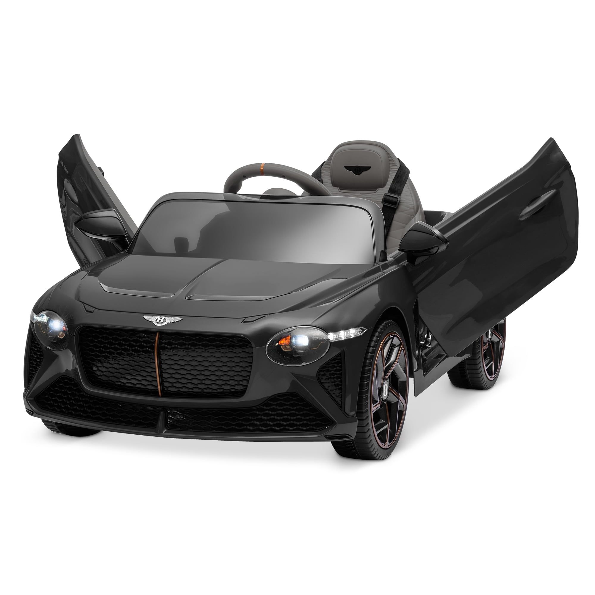 Kidzone Black 12V Bentley Bacalar Ride-On Car with Remote Control