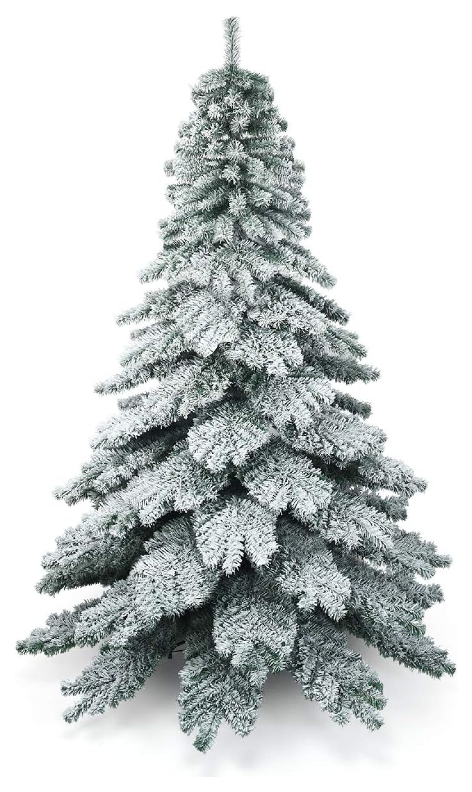 7.5ft Snow Flocked Artificial Fir Christmas Tree with Metal Stand