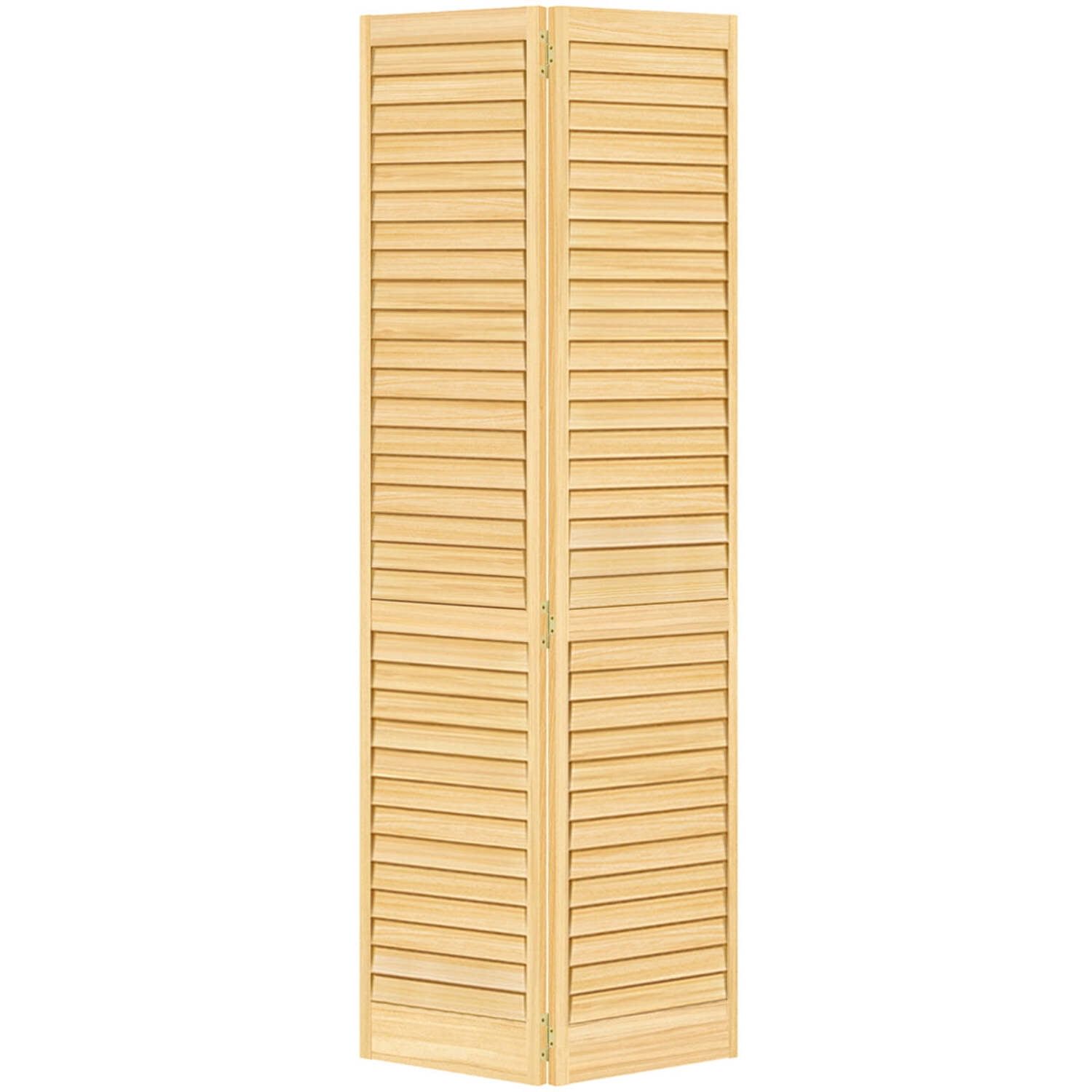 Natural Pine Louvered Bi-Fold Closet Door 30x80