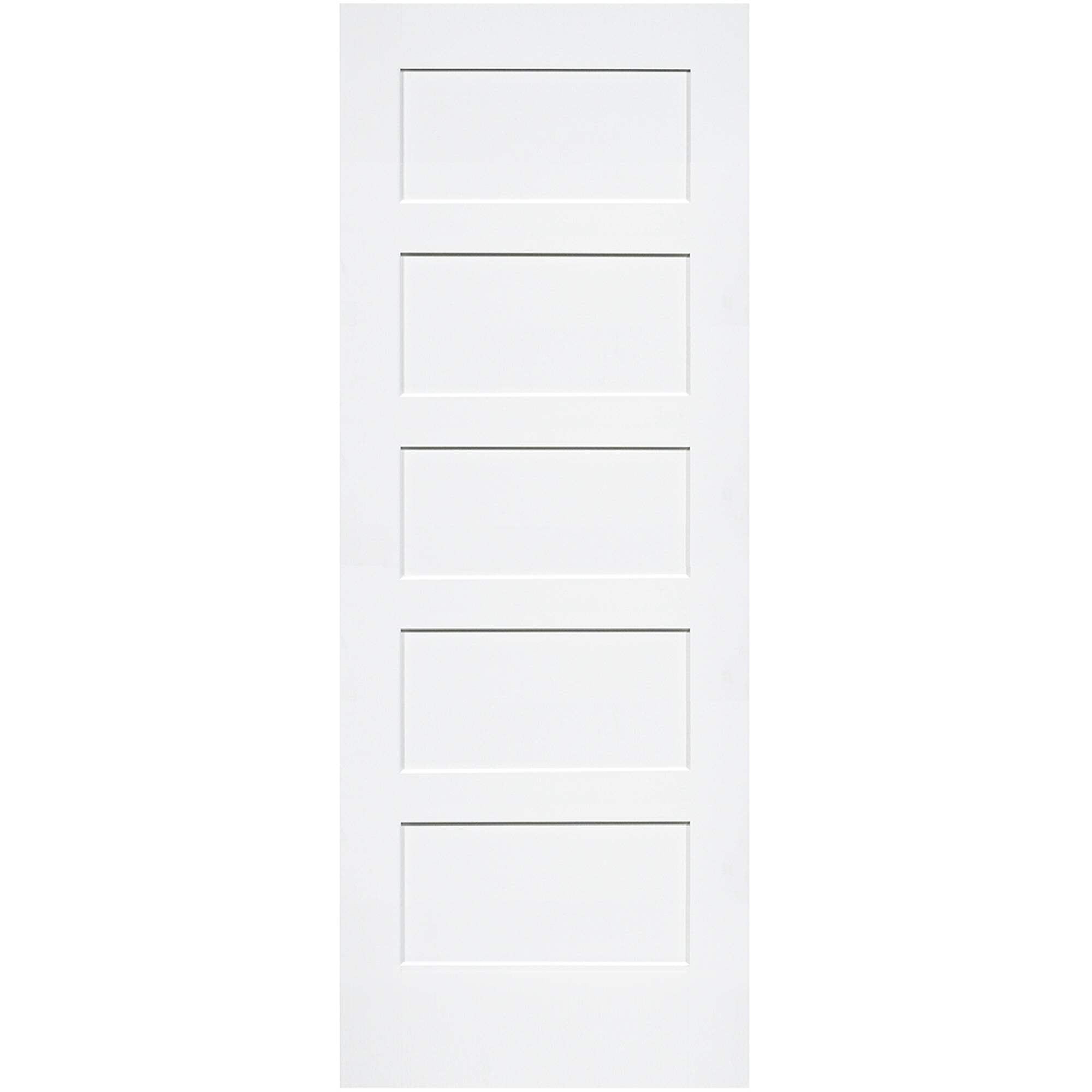 White 28'' x 80'' Solid Wood Shaker Door