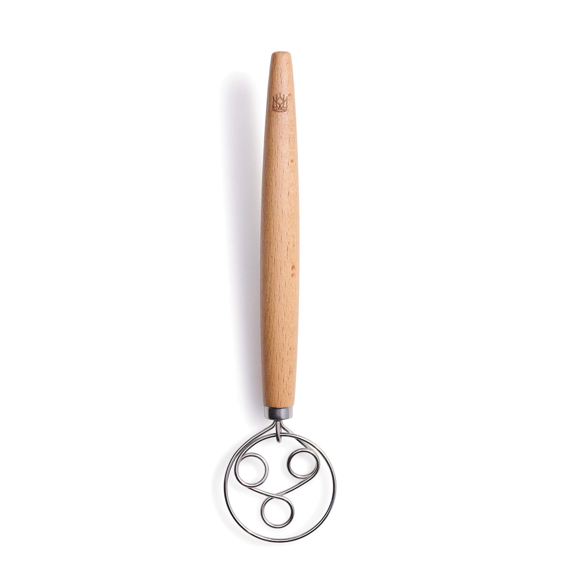 Triple-Loop Stainless Steel and Beechwood Batter Whisk