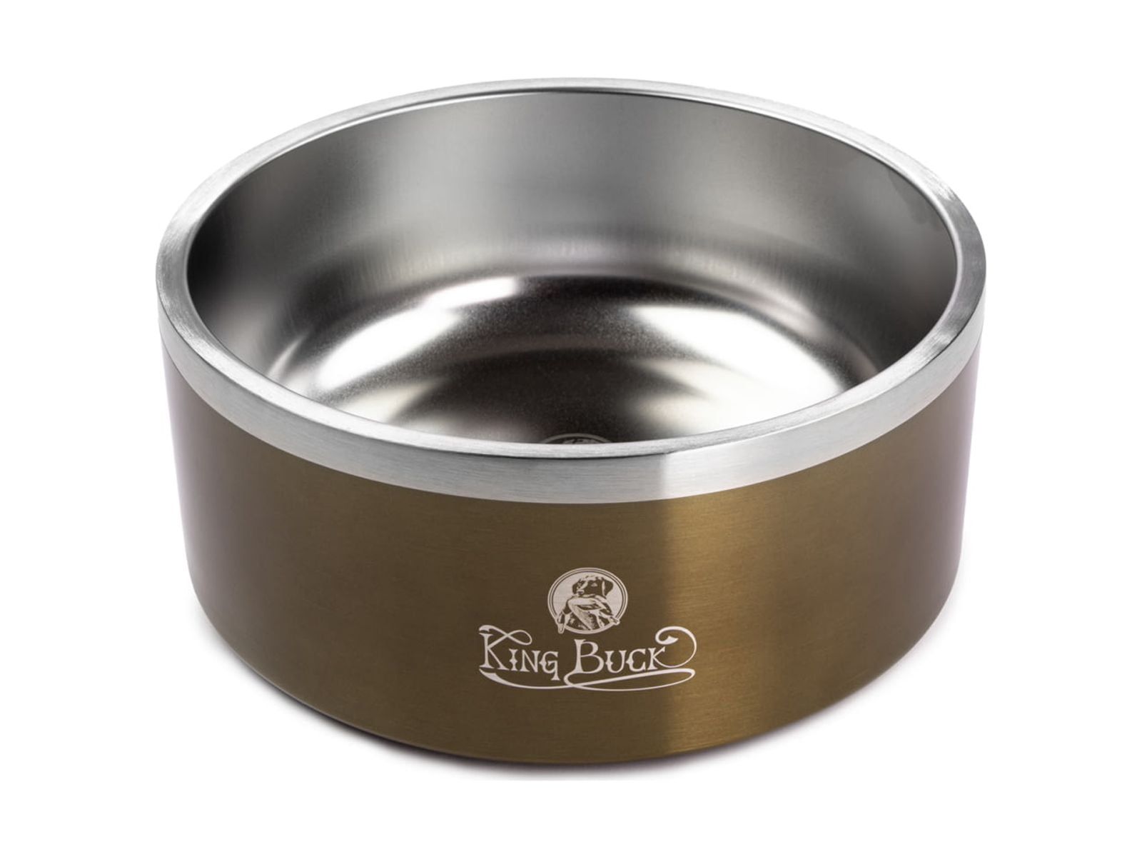 King Buck Antique Bronze Thermal Insulated Dog Bowl, 8 Cup