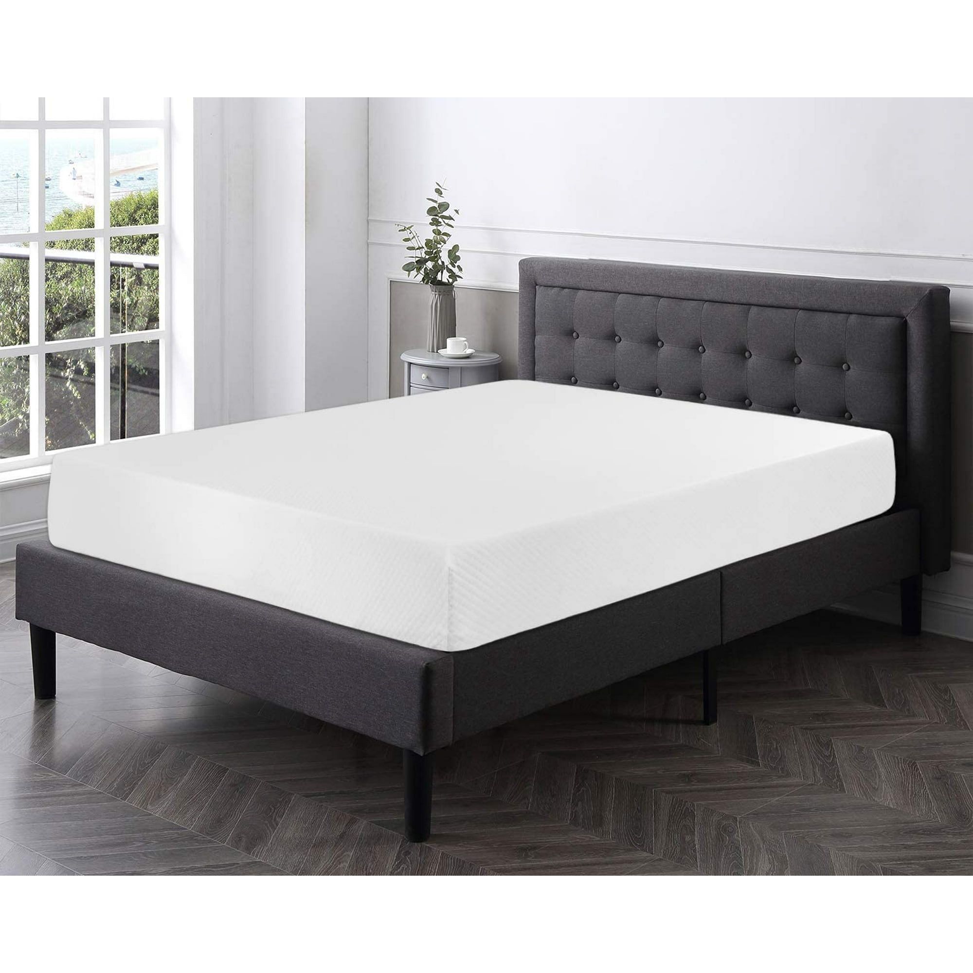 King 8-Inch White Gel Memory Foam Adjustable Bed Mattress