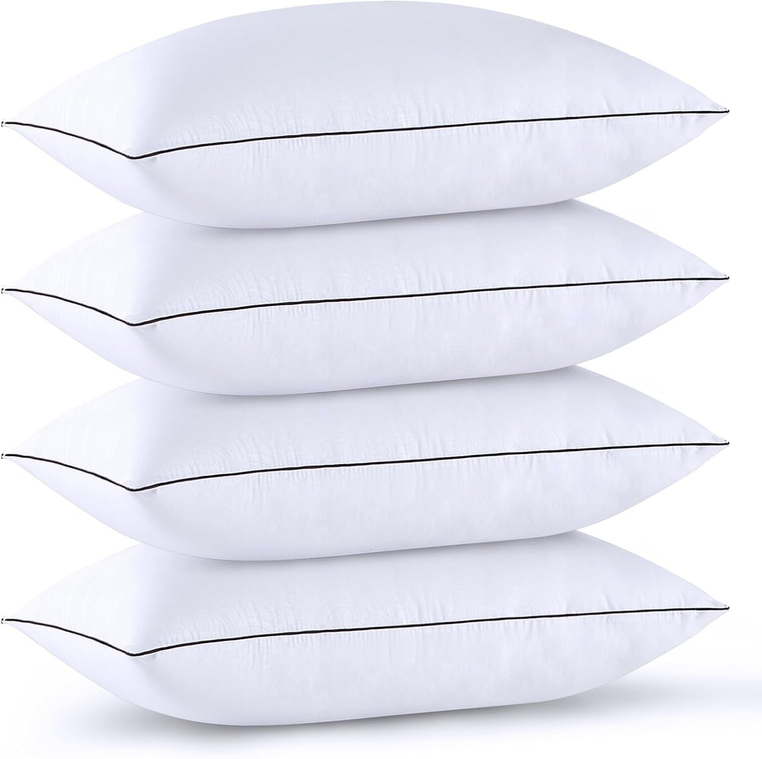 King Size White Microfiber Cooling Bed Pillows Set of 4