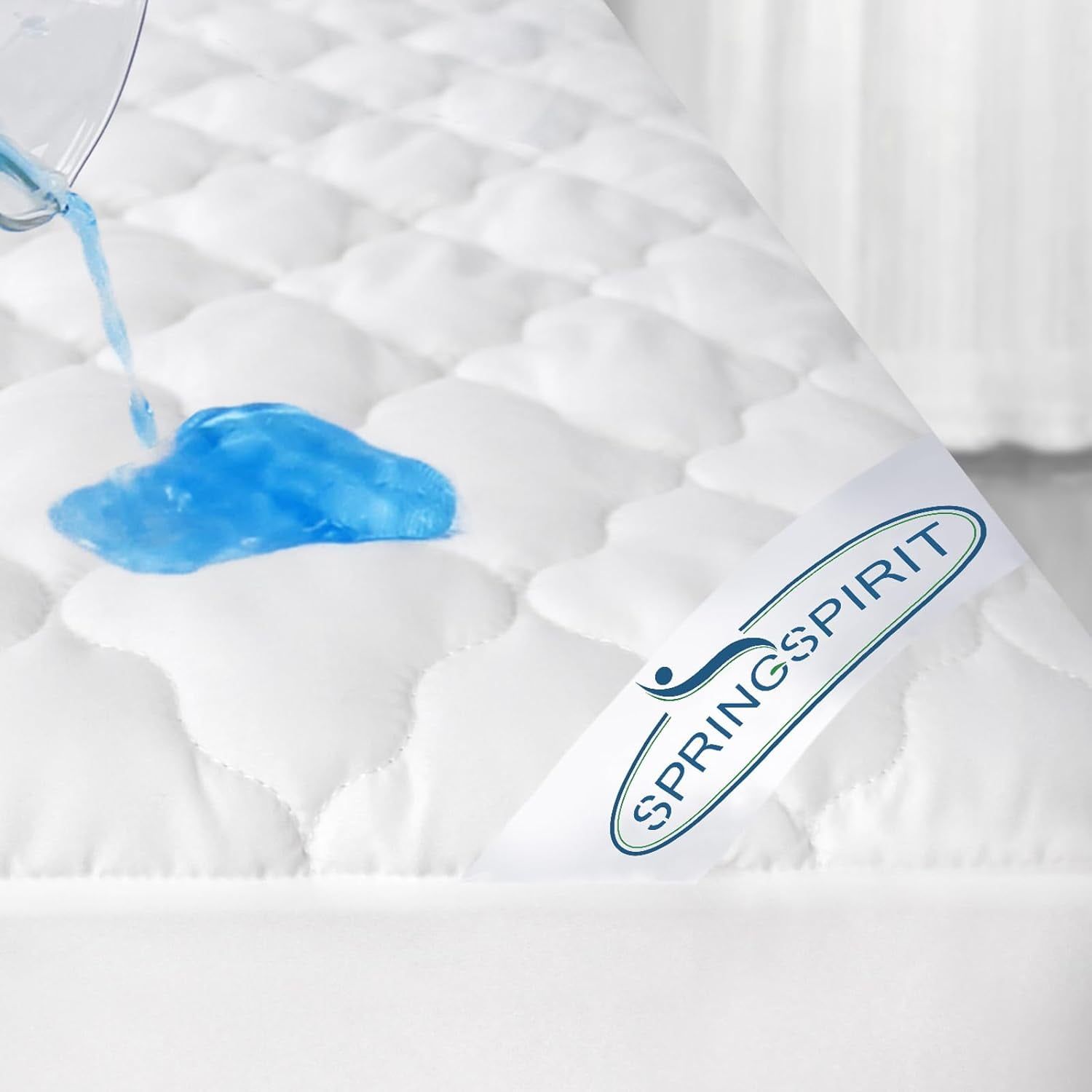 King Size White Waterproof Quilted Mattress Protector