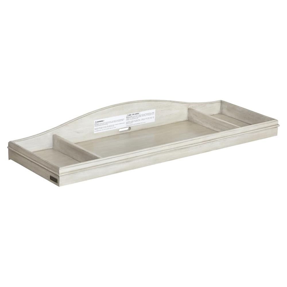 Charleston White Wood Changing Topper with Side Compartments