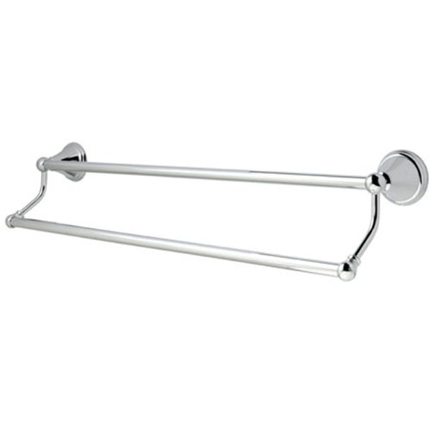 Polished Chrome 18-Inch Dual Wall Mounted Towel Bar