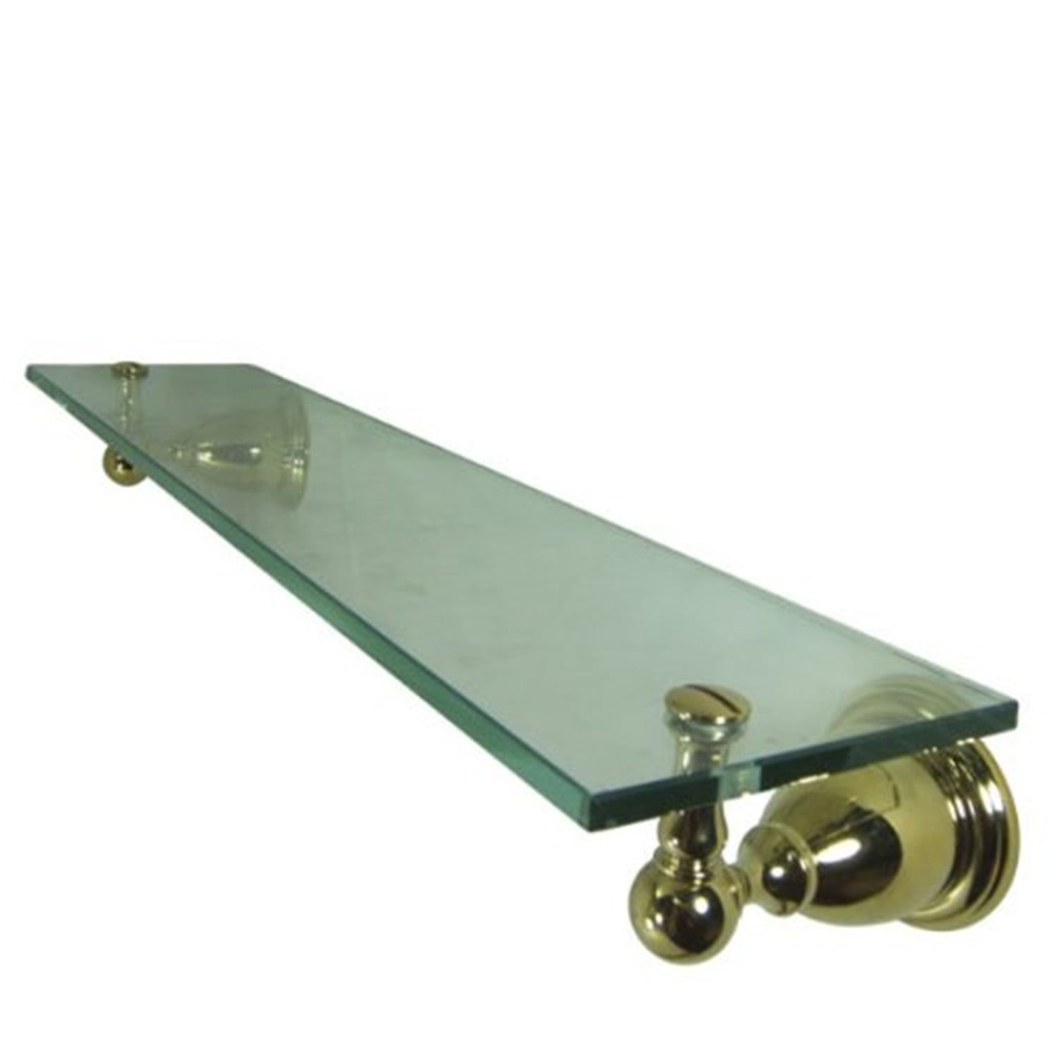 Elegant Brass and Glass Bathroom Wall Shelf