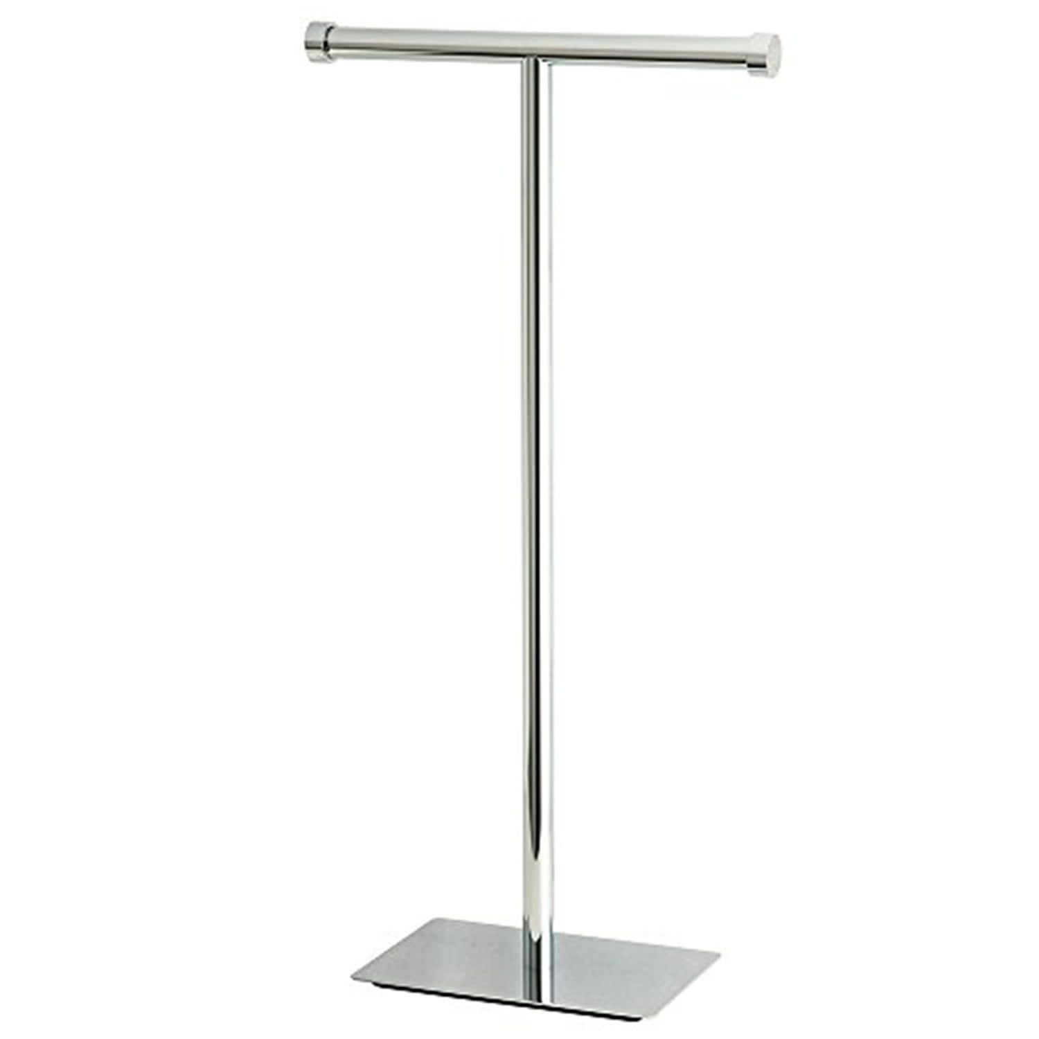 Claremont Polished Chrome Freestanding Double Toilet Paper Holder