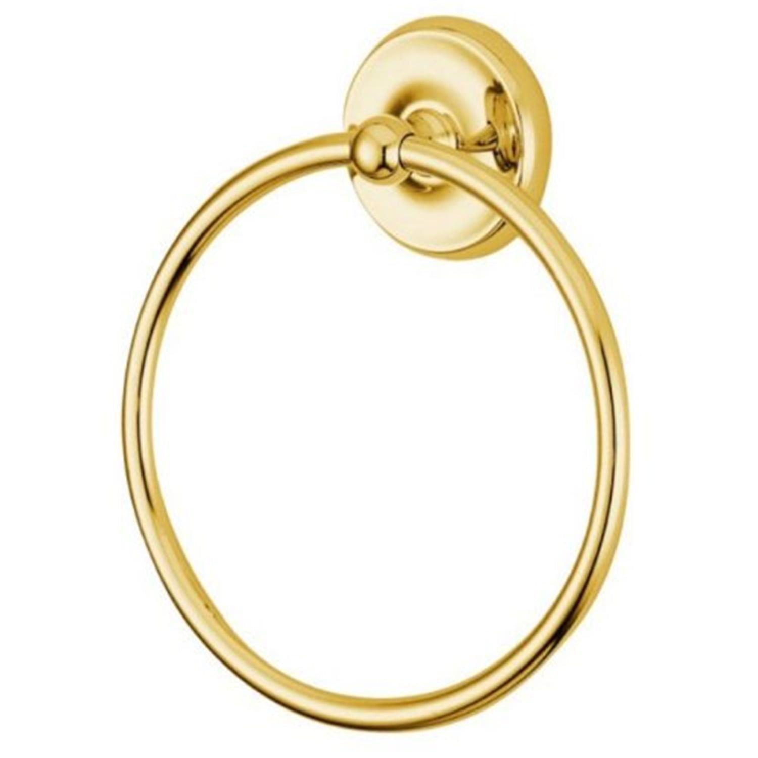 Polished Brass Wall Mounted Classic Towel Ring