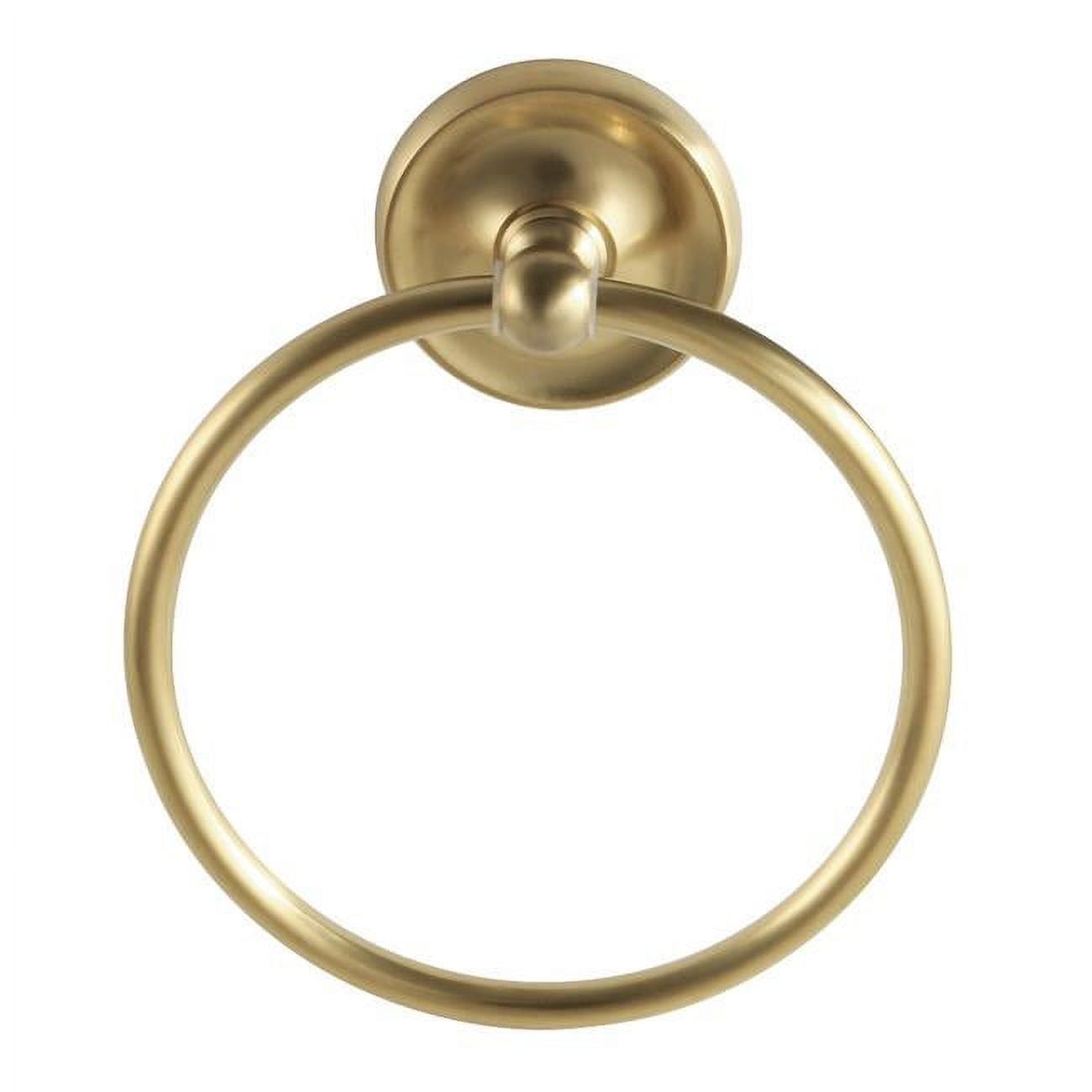 Brushed Brass Classic Round Towel Ring