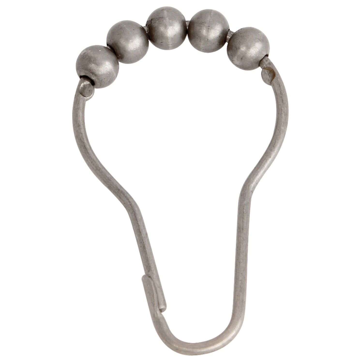 Polished Nickel Solid Brass Roller Ball Shower Curtain Rings Set