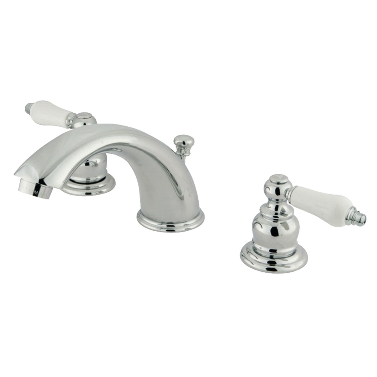 Victorian Elegance Polished Chrome Widespread Bathroom Faucet