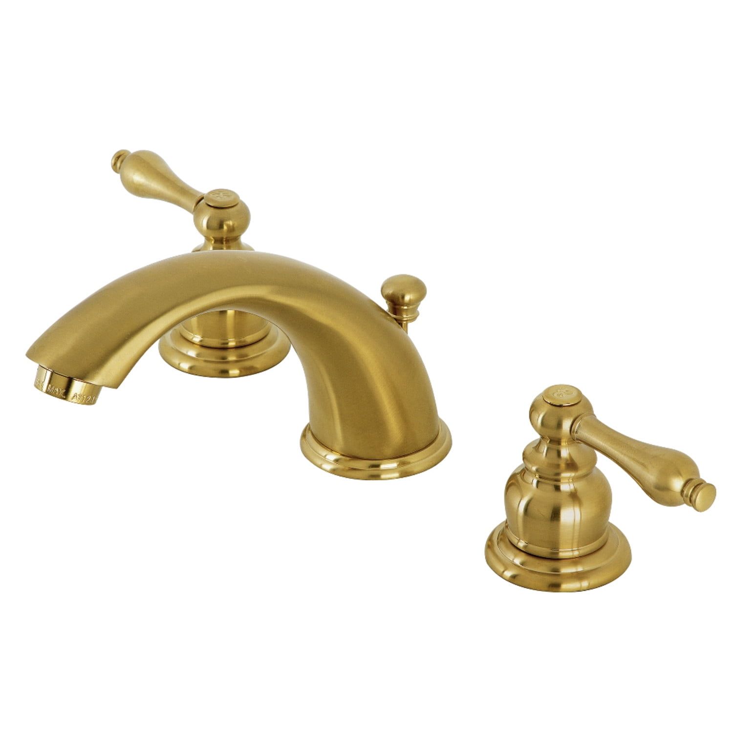 Victorian 8" Brushed Brass Widespread Bathroom Faucet