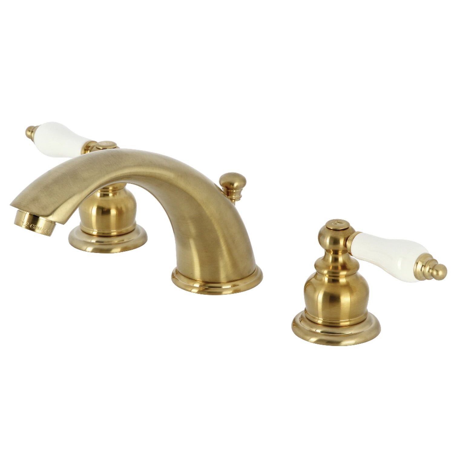 Victorian 8-Inch Brushed Nickel Polished Chrome Widespread Bathroom Faucet