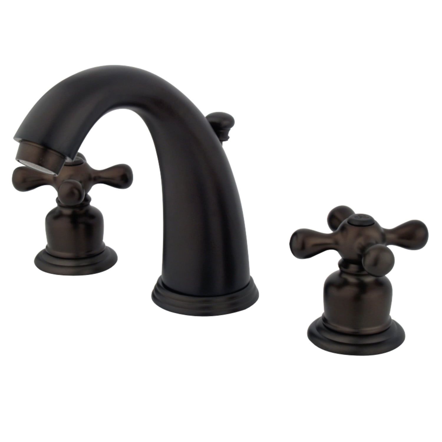 Victorian Oil Rubbed Bronze Widespread Bathroom Faucet with Cross Handles