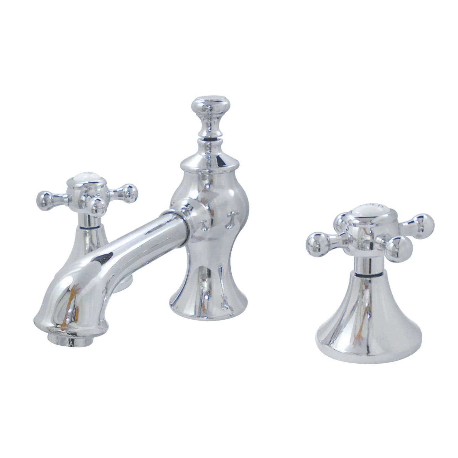 English Country Polished Chrome 8" Widespread Lavatory Faucet