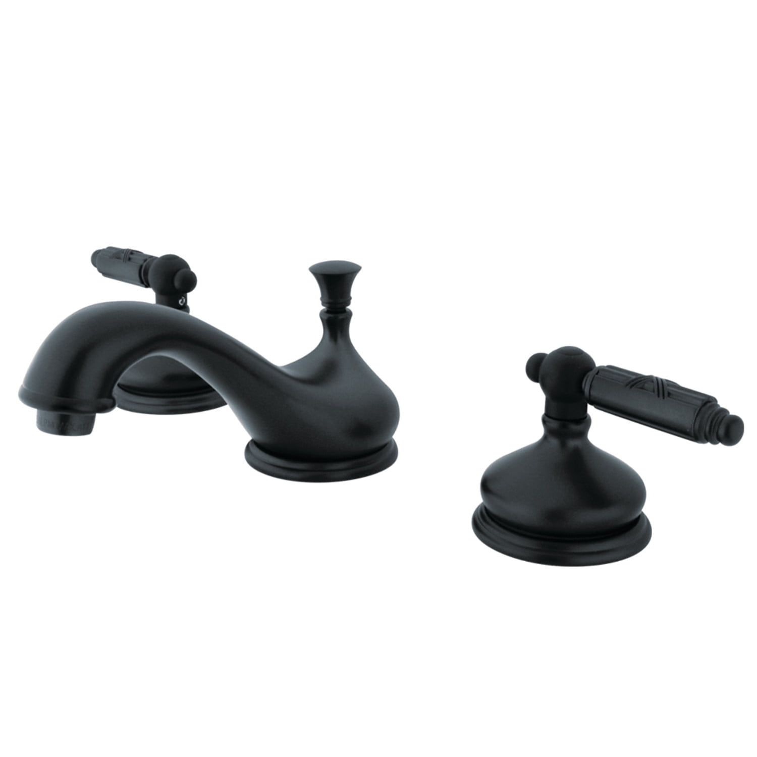 Georgian Matte Black 8-inch Brass Widespread Bathroom Faucet