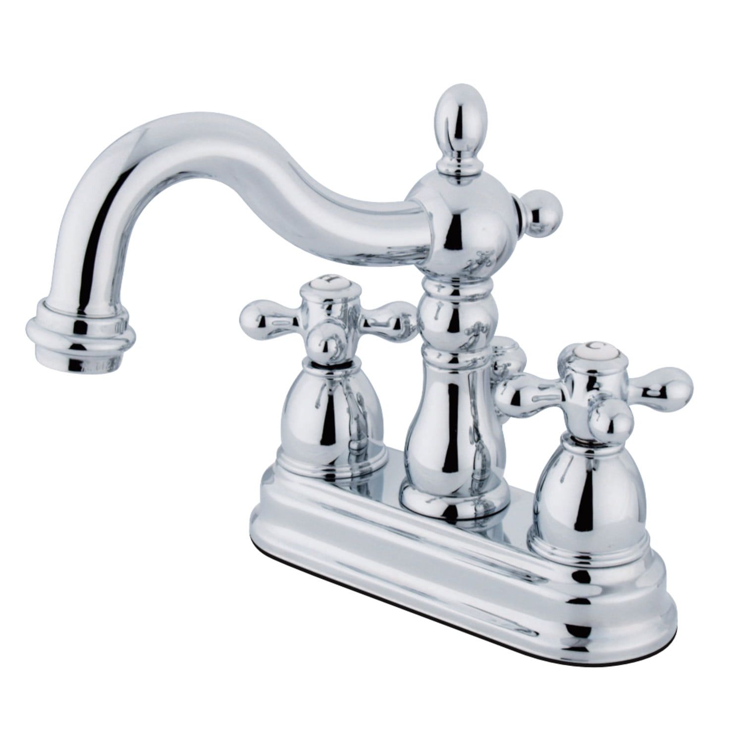 Polished Chrome Traditional 4-Inch Centerset Bathroom Faucet